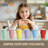 Joyclub 3 oz Mini Tumbler Shot Glass with Straw 6 Pack Colored Sublimation Shot Glasses